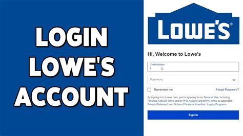 Learn more. . Lowes account login